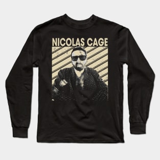 Nicolas Cage Captivating Expressions Of A Versatile Actor Long Sleeve T-Shirt